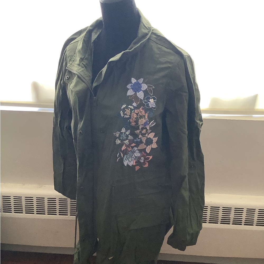 New VGT Mark Military Style Embroidered Jacket Size 1X (18W-20W)